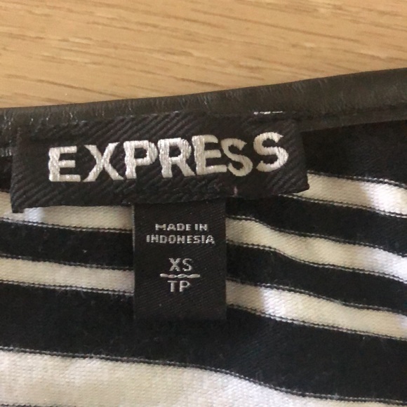 Black and white striped XS Express top - Picture 2 of 4